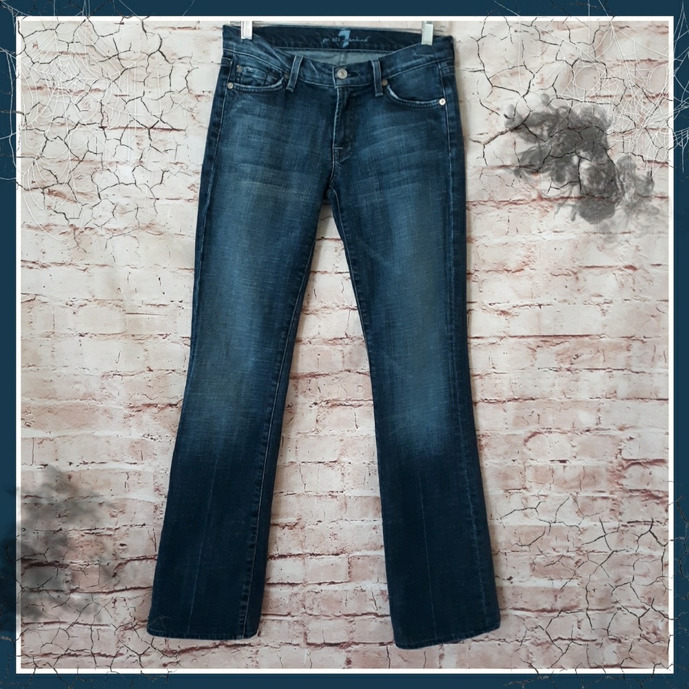7FAMK Bootcut Denim Mid Rise Blue Jeans Sz 27